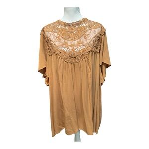 Torrid Crinkle Gauze Flutter Top Size 5